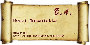 Boszi Antonietta névjegykártya